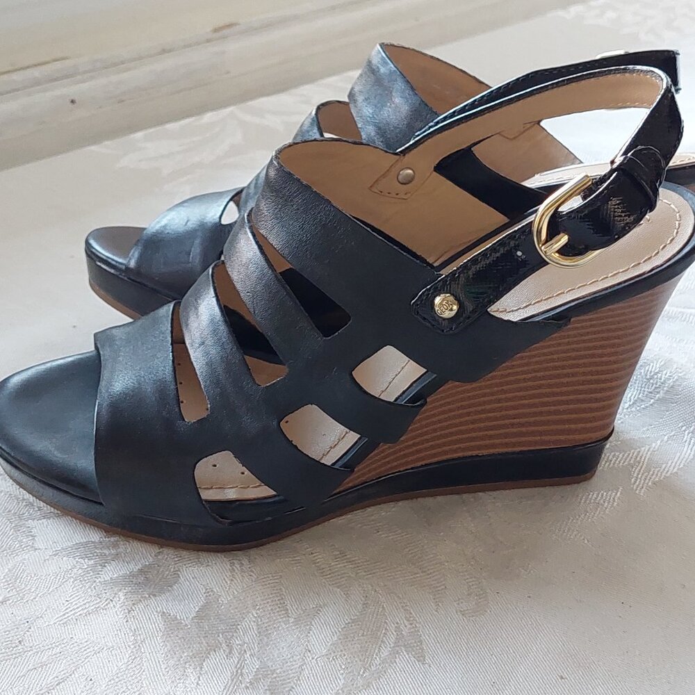 Geox Respira Women's Size 38.5 US Size 8.5 Heeled Wedge Sandals /4" Heels